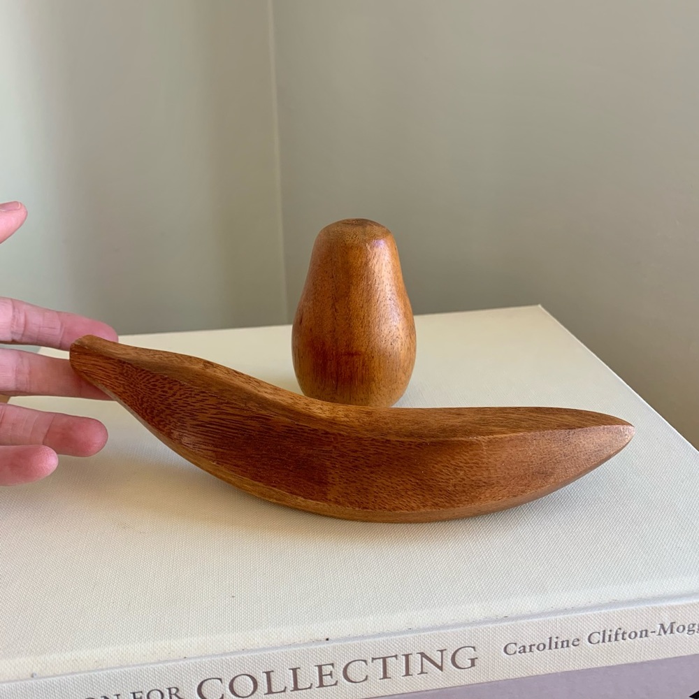 Vintage wooden fruit set